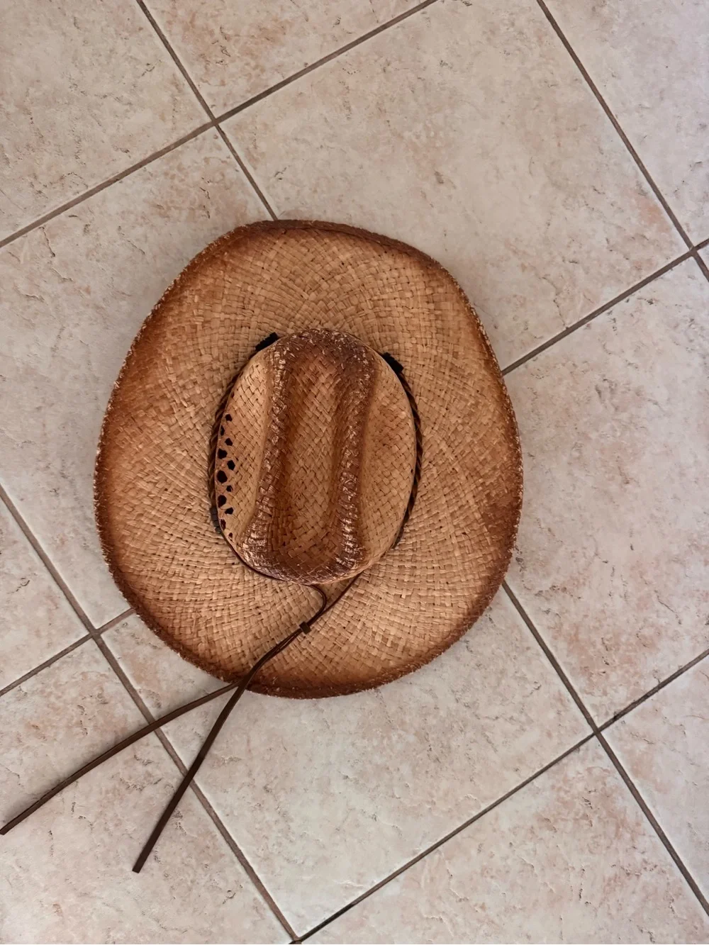 Stetson Brown Straw Cowboy Hat with Concho Band